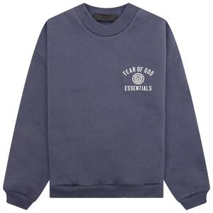 Детская флисовая толстовка с круглым вырезом "Fear of God Essentials" "Marine", синий