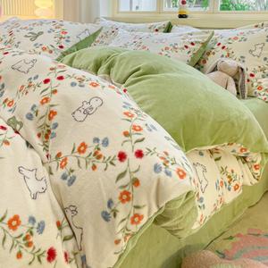 Disney Пододеяльник 180х220 см, утепленный, из молочного велюра, цвет Tutu's Butterfly Bow High-Weight Milk Fleece