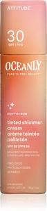 Oceanly, без пластика, косметический тонированный увлажняющий крем с мерцающим эффектом Attitude, spf 30 30 гр