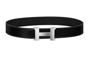 Hermes Constance Кожаный ремень мужской черный