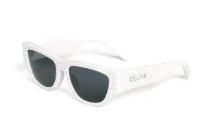 CELINE Acetate Cat Eye солнцезащитные очки женские белые