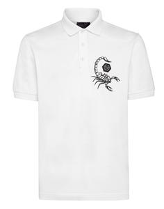 Рубашка-поло Slim Fit SS Скорпион Philipp Plein, белый