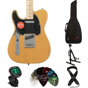 Комплект Squier Affinity Left-handed Telecaster Essentials - Butterscotch Blonde с грифом из клена