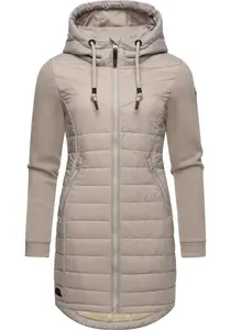 Стеганое пальто Ragwear "Lucinda Long", пальто из современного микса материалов с капюшоном, цвет Bone