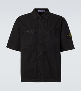 Хлопковая рубашка Компас Stone Island, черный