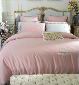 YUSIWOAL Комплект постельного белья из египетского хлопка 100s с вышивкой