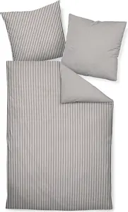 Комплект постельного белья премиум-класса из фланели Janine Design Chinchilla S 78060 цвет вулкан-57 размер 135x200 + 80x80 см