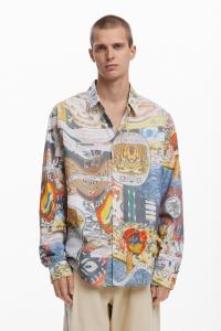Рубашка с индийским принтом