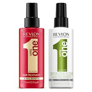 Классический уход 150 мл + уход с ароматом зеленого чая 150 мл Revlon Uniq One, Beauty set