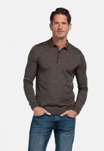 Поло Baileys STANDAARD LANGE MOUW MODERN FIT, Dark Taupe/Brown