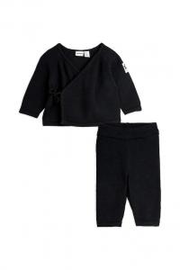 Детский хлопковый комплект Fine knit Mini Rodini, черный