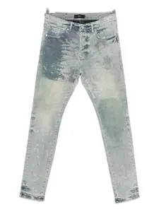 Джинсы с эффектом потертости Purple Brand, синий