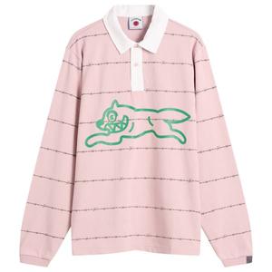 Футболка для регби с изображением бегущей собаки и колючей проволоки Icecream, pale розовый