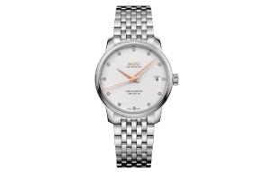 MIDO Часы Baroncelli Automatic Mechanical Movement Women's Watch 34mm White Dial Stainless Steel Strap, Silver
