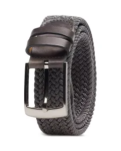 Мужской кожаный ремень Nadal темно-синего цвета Magnanni, серый