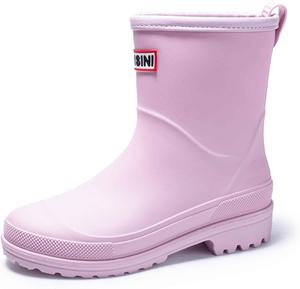 Резиновые сапоги для женщин, короткие, легкие водонепроницаемые слипоны, унисекс, оригинальные садовые, прочные рыбацкие сапоги для улицы Generic, Pink