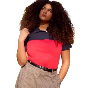 Женская поло с асимметричной молнией на горловине plus size Eloquii