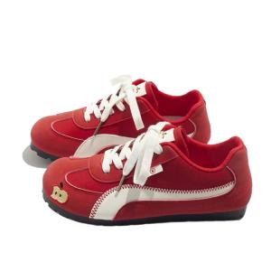 OLDDESIRE Женские повседневные низкие кроссовки с устойчивостью к истиранию German Army Trainer красные, цвет German Army Trainer Red