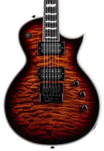 Электрогитара ESP LTD EC-1000 Evertune. Квилтованная кленовая дека, темно-коричневый санберст