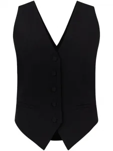 Драпированный жилет с открытой спиной Nina Ricci, черный