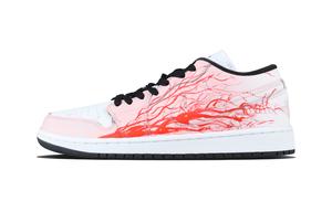 Jordan Баскетбольные кроссовки Air 1 Kikyo Low, винтажные, унисекс, красные