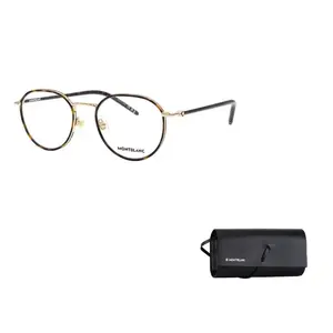 MONTBLANC Очки с круглой оправой, Tortoiseshell Gold