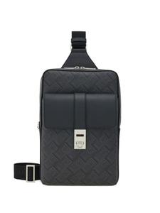 Сумка на пояс с тисненой монограммой Ferragamo, черный