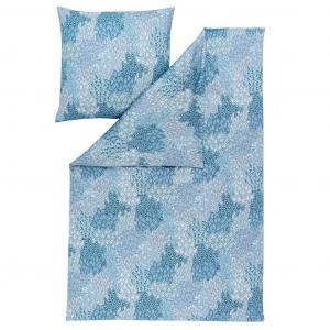 Сатиновое постельное белье Estella Mako Atelier Lago Aquamarine 135х200+80х80