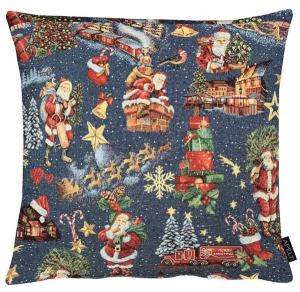Декоративная подушка Apelt Winterwelt Typ D, 48x10x48 см, синий