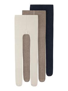 Колготки TWO SOON, бежевый/темно-синий/коричневый