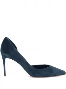 Туфли-лодочки на шпильке с заострённым носком, каблук 85 мм Iriza Christian Louboutin, синий