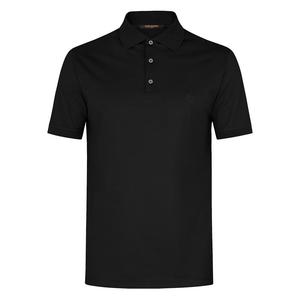 Классическая короткая рубашка-поло Lv Pique LOUIS VUITTON, черный