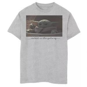 Футболка с рисунком «Самый милый в галактике» для мальчиков 8–20 лет, «Звездные войны, мандалорец, ребенок, он же малыш Йода» Star Wars