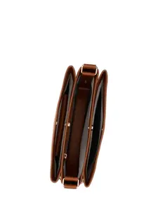 Кожаная сумка через плечо Plan C, коричневый