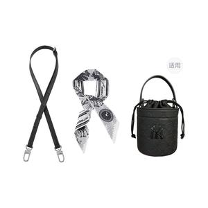 Lan Bao Fan Акриловая микрофибра полиуретановая парфюмерная сумка через плечо с цепочкой шелковый шарф аксессуар унисекс белый черный розовый, Black Adjustable Shoulder Strap 93-113cm+Butterfly Silk Scarf