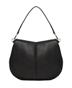 Черная кожаная сумка через плечо Gianni Chiarini, черный