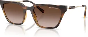 Женские солнцезащитные очки Armani Exchange Ax4158 «Кошачий глаз», Shiny Havana/Gradient Brown