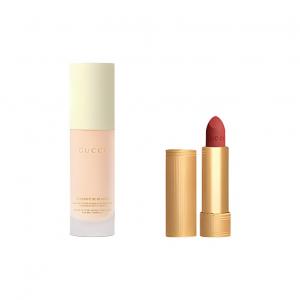 Матирующая стойкая жидкая тональная основа легко растушевывается, увлажняет кожу, 30 мл + 1 шт GUCCI