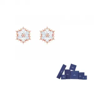 Swarovski Серьги с розовым золотым покрытием женские белые