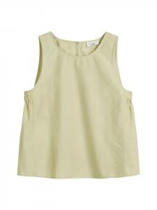 Обычная укороченная блузка-топ цвета Вязовый зеленый Marc O'Polo DENIM