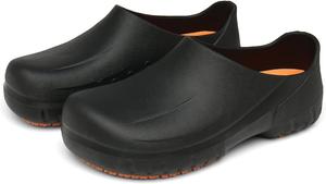 Мужские кроссовки JSWEI Chef - водонепроницаемые и стойкие к маслу, противоскользящие кухонные сабо для мужчин, для медсестрин, сада и активного отдыха на открытом воздухе, черный