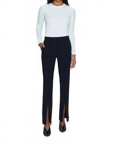 Диана Брюки с разрезом спереди в черном PISTOLA