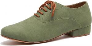 Мужские классические танцевальные туфли на шнуровке для танго, сальсы, ча-ча-ча, джаза, румбы, самбы, бальных и латинских танцев, современный стиль Mgm-Joymod, зеленый