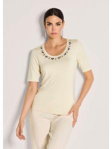 MADELEINE Элегантный топ с жемчужно-белыми драгоценными камнями