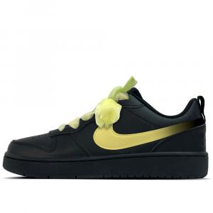 Nike Court Borough Ribbon Yujin Leather Slip Resistant Abrasion Resistant Low top Детские скейтборд-кроссовки черные