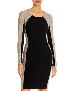 Платье прямого кроя AQUA из бисера, мультиколор