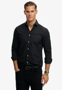 Классическая рубашка с длинными рукавами, сшитая по фигуре. Superdry & Co, Black