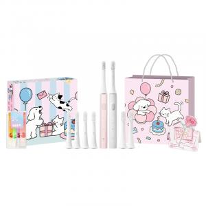 Mi T100 электрическая зубная щетка парный лимитированный набор, ультратонкие мягкие щетинки, звуковая вибрация, водонепроницаемость IPX7, T100 Xiaomi