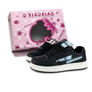 Кроссовки Coverage Balance Lightweight Support с низким верхом для скейтбординга унисекс Circle small, Blue Pink Plaid