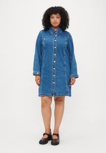 Платье Vero Moda Curve VMCFINDO DRESS, Medium Blue Denim/Blue Denim